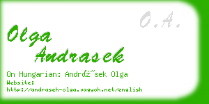 olga andrasek business card